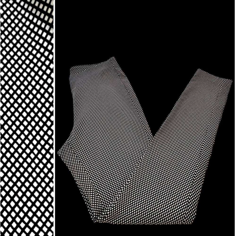 Michael Kors Black & White Diamond Pattern Leggings Skinny Pants Size Small